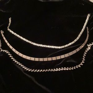 Silver necklaces